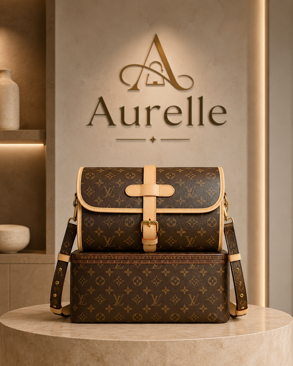 Aurelle Diane Monogram Messenger