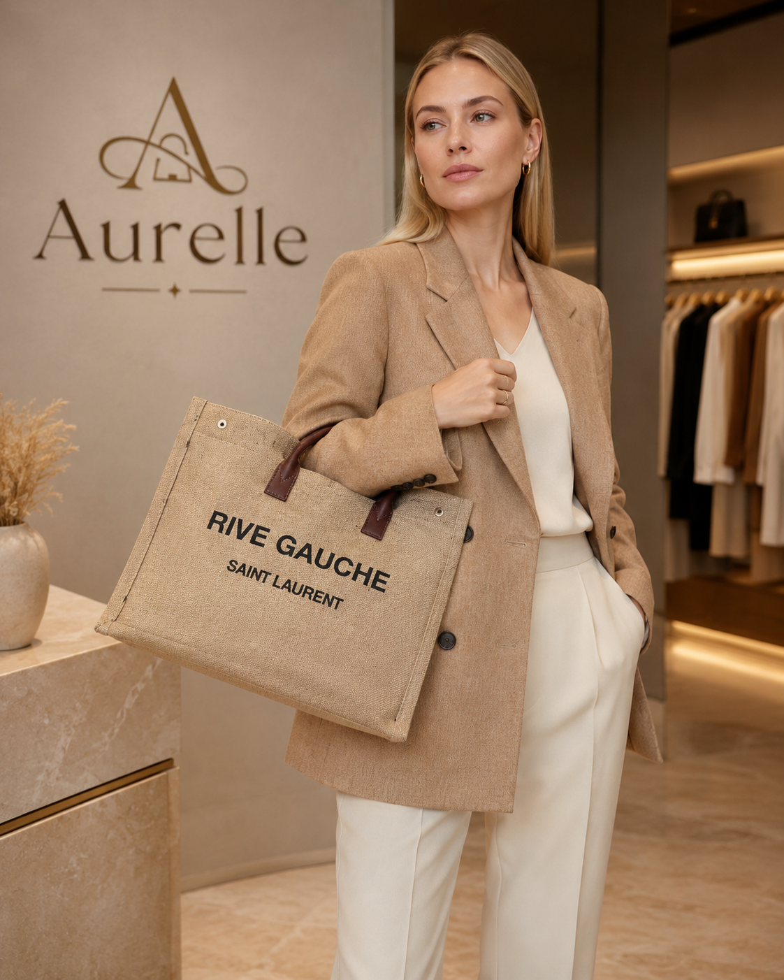 Aurelle Rive Tote on model