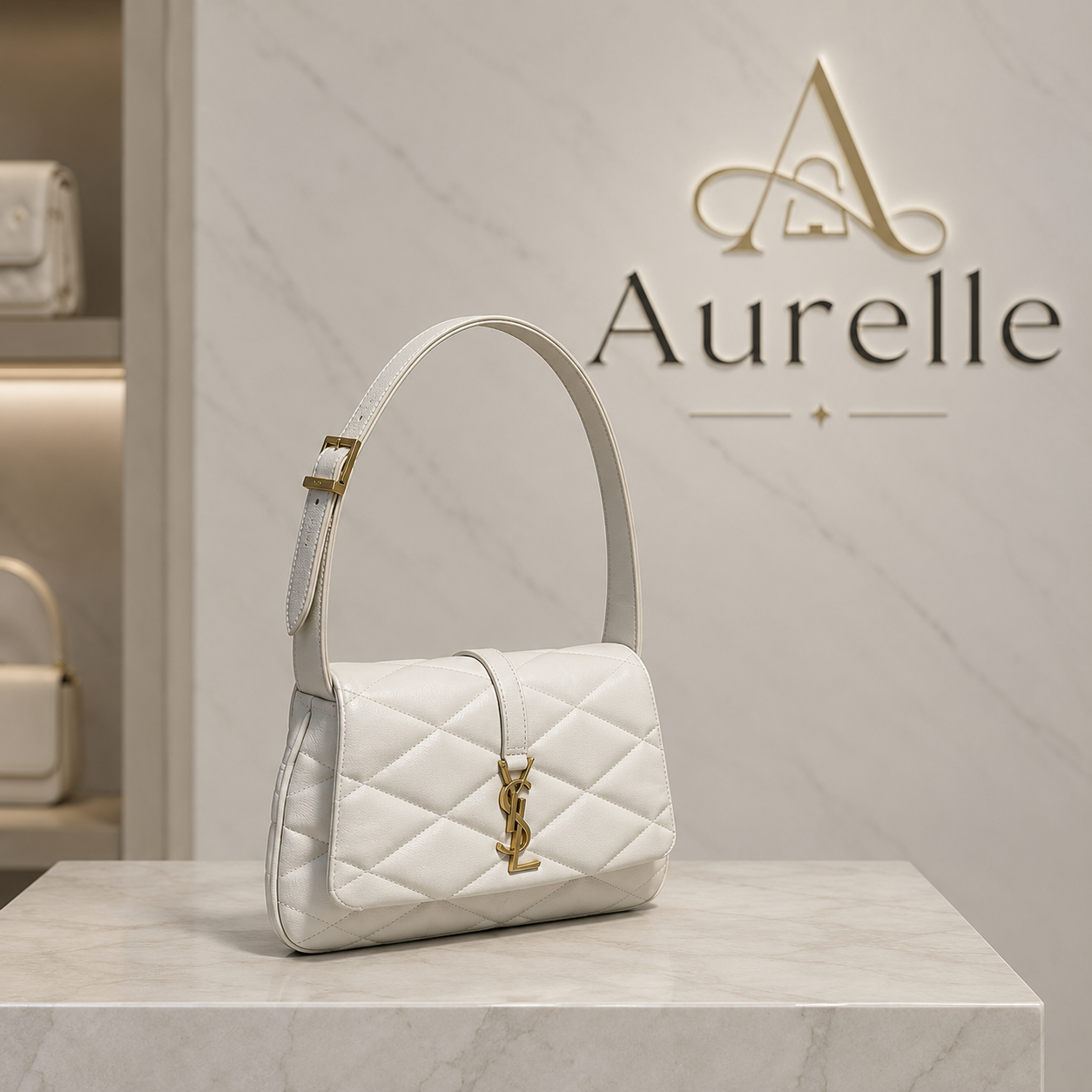 Aurelle Quilted Shoulder Bag front