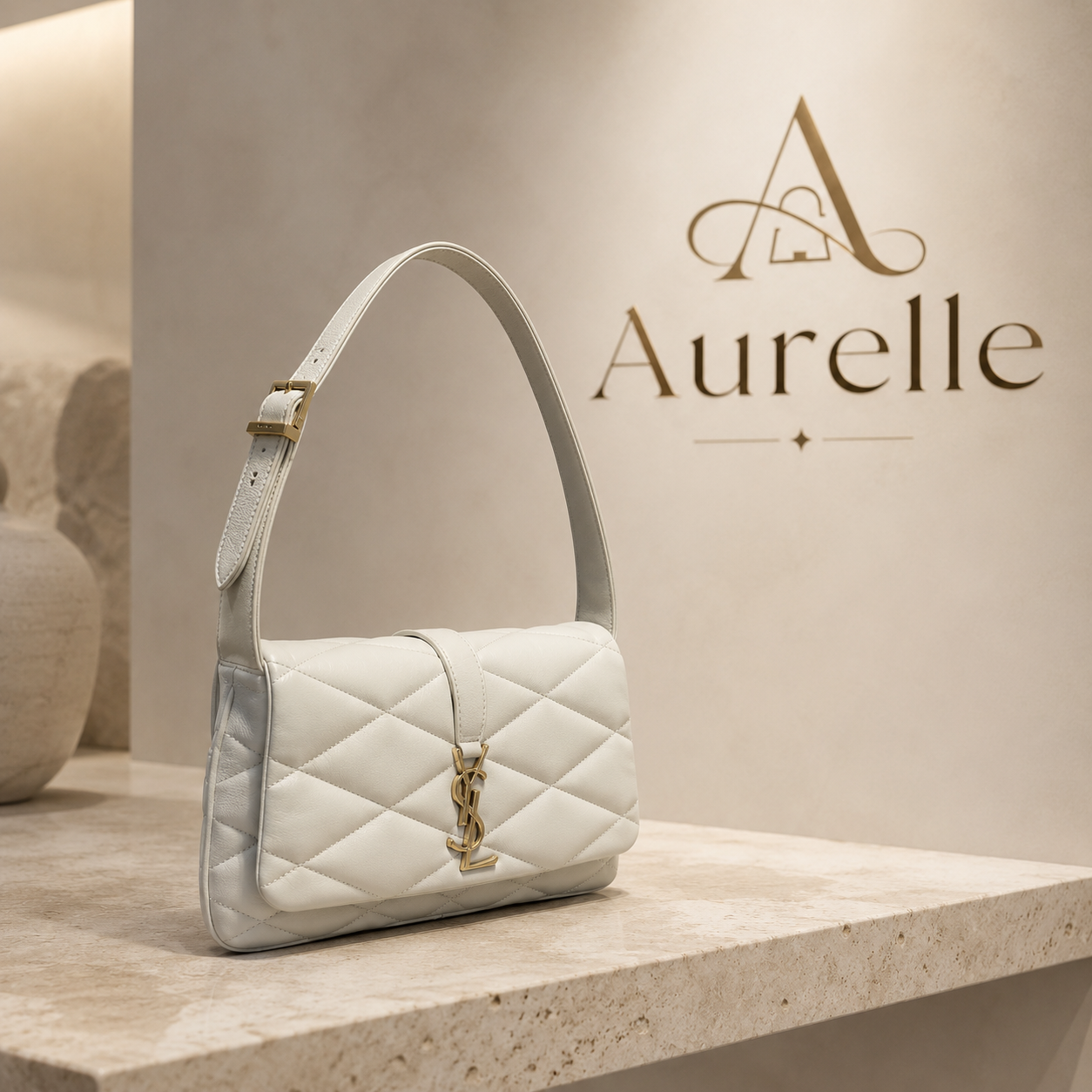 Aurelle Quilted Shoulder Bag angle