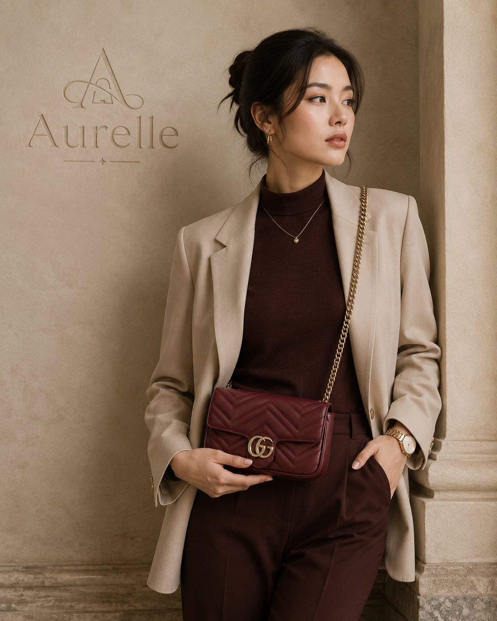 Model styling Mini Chiquito Burgundy