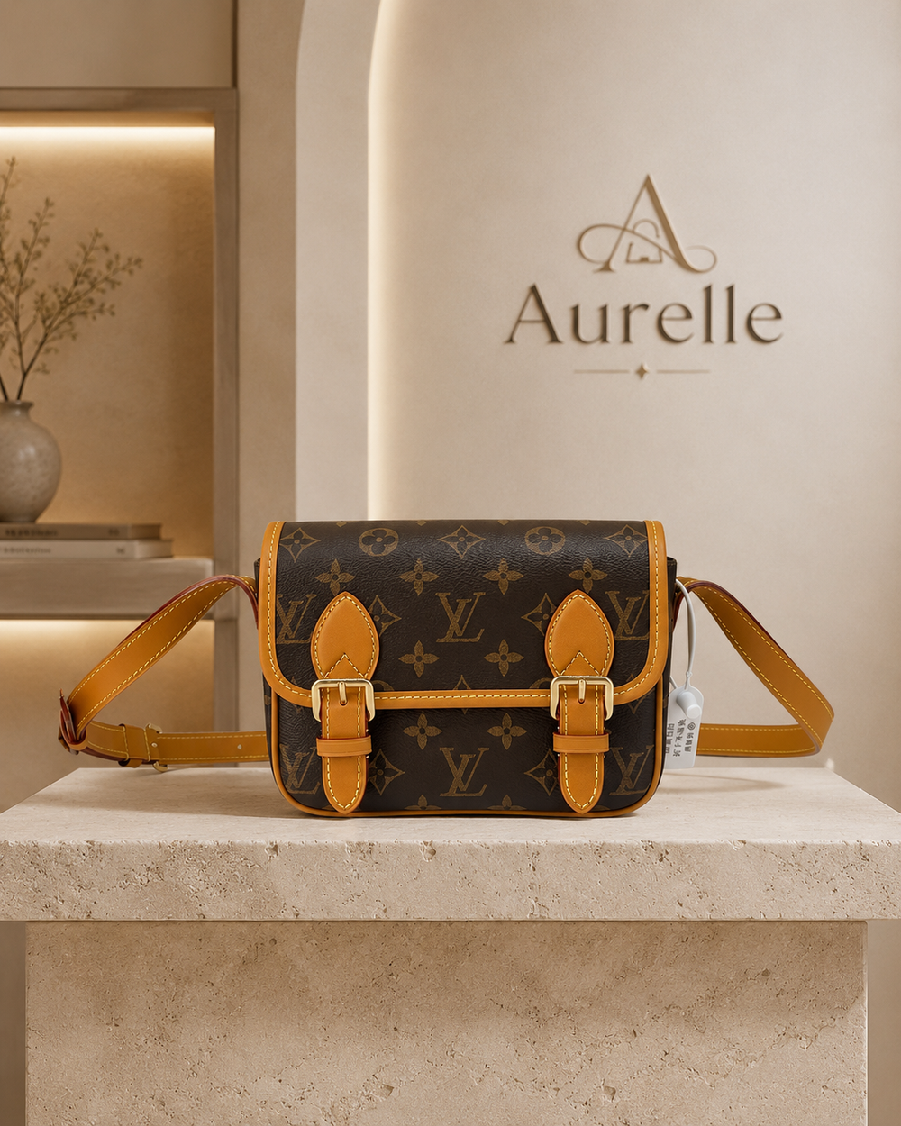 Aurelle Monogram Saddle Crossbody