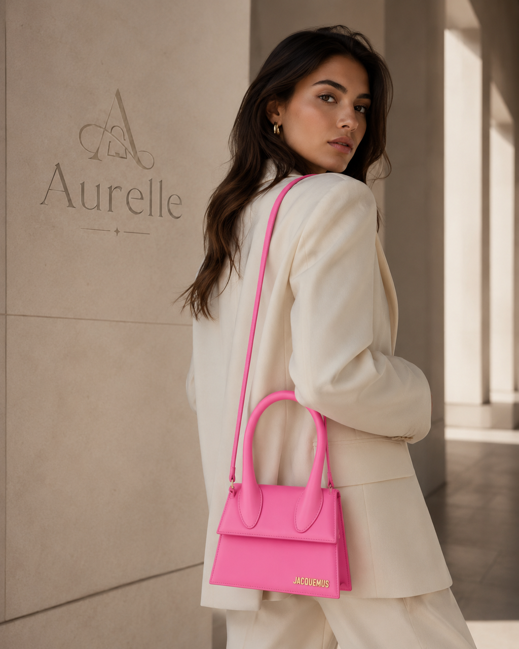 Mini Chiquito Pink worn crossbody